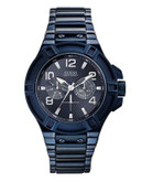 Guess Multifunction Blue Stainless Steel Bracelet Watch - BLUE