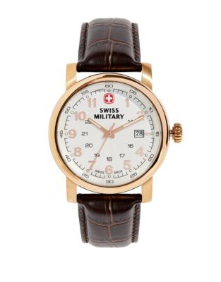 Swiss Military Urban Classic Rose Stainless Steel Watch - BROWN
