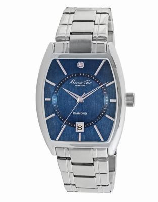 Kenneth Cole New York Mens Genuine Diamond Dial 10014806 - SILVER