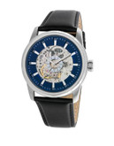 Kenneth Cole New York Automatic Stainless Steel Skeleton Dial Watch - BLACK