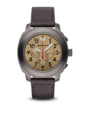 Emporio Armani Mens Gunmetal Chronograph with Sunray Dial Watch AR6055 - BROWN