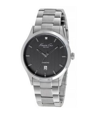Kenneth Cole New York Men's Genuine Diamond Dial Watch 10018750 - SILVER