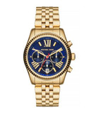 Michael Kors Gold Tone Lexington Watch with a Navy Dial MK6206 - GOLD