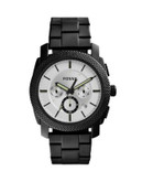 Fossil Stainless Steel Chronograph Machine Watch - BLACK