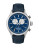 Timex Waterbury Leather Strap Chronograph Watch - BLUE