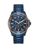 Guess Chaser Stainless Steel Multifunction Watch - BLUE