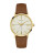 Bulova Classic Goldtone Stainless Steel Leather Watch - BROWN