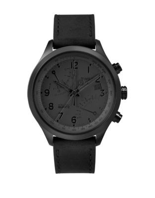 Timex Intelligent Quartz Racing Fly-Back Chronograph Watch - BLACK