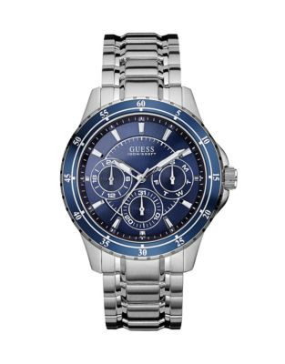 Guess Longitude Stainless Steel Multifunction Watch - SILVER