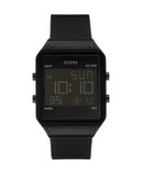 Guess Mens Digital Black Smooth Silicone Watch W0595G1 - BLACK