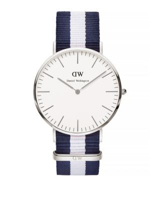 Daniel Wellington Classic Glasgow NATO Strap Stainless Steel Watch - BLUE