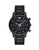 Emporio Armani Chronograph Matte Black Watch - BLACK