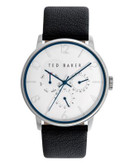 Ted Baker Mens Multifunction Leather Strap Watch 10023491 - BLACK