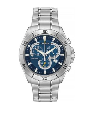 Citizen Chronograph Eco-Drive Stainless Steel Bracelet Watch - SILVER