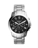 Fossil Q Grant Chronograph Stainless Steel Smart Watch - SILVER