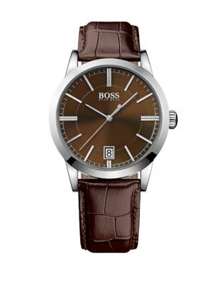 Boss Leather Analog Success Watch 1513132 - BROWN