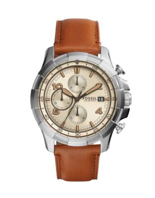 Fossil Dean Chronograph Stainless Steel Watch - BROWN