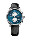 Boss Chronograph Jet Watch with Teal Dial - BLACK