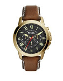 Fossil Mens Analog Grant FS5062 Watch - BROWN