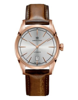 Hamilton Mens Timeless Classic 42mm Automatic H42445551 - BROWN