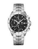 Tag Heuer Mens Link Black Dial Chronograph Watch CAT2010BA095 - SILVER