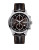 Hamilton Chronograph Watch with Top-Stitched Leather - BROWN