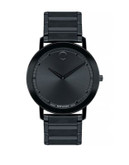 Movado Saphr Stainless Steel Analog Watch - BLACK