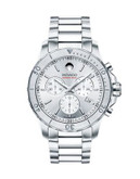 Movado Series 800 Performance Steel Case Chronograph Watch - SILVER