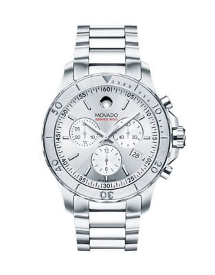 Movado Series 800 Performance Steel Case Chronograph Watch - SILVER