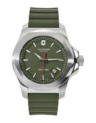 Victorinox Swiss Army INOX Rubber Strap Watch - GREEN