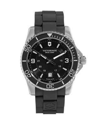 Victorinox Swiss Army Maverick Large Rubber Strap Analog Watch - BLACK