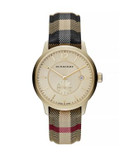 Burberry Classic Round Goldtone Check Watch - MULTI