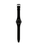 Swatch Unisex Analog Silicone Watch - BLACK