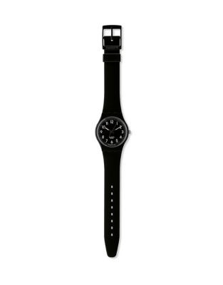 Swatch Unisex Analog Silicone Watch - BLACK