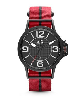 Armani Exchange Mens Analog Wellworn/Redline AX1582 Watch - RED