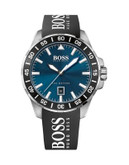 Boss Analog Deep Ocean Watch with Printed Band - BLUE