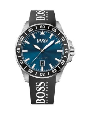 Boss Analog Deep Ocean Watch with Printed Band - BLUE