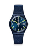 Swatch Analog Silicone Watch - BLUE