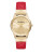Karl Lagerfeld Labelle Studded Leather Watch - RED