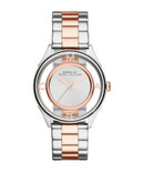 Marc By Marc Jacobs Tether Skeleton Two-tone Rose Gold and Silver Bracelet Watch - TWO TONE