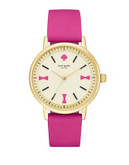 Kate Spade New York Crosby Retro Dial Silicone Watch - PINK