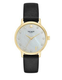Kate Spade New York A Monogram Leather Watch - V