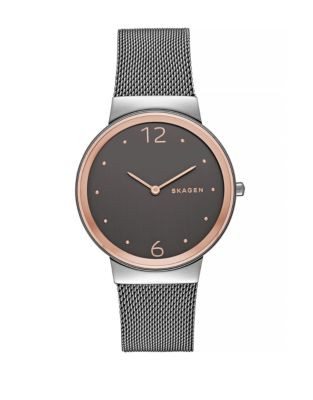 Skagen Denmark Freja Two-Tone Steel Mesh Bracelet Watch - GREY