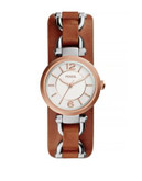 Fossil Georgia Analog Stainless Steel Watch - BROWN