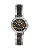 Fossil Pave Stainless Steel Acetate Watch - TWO TONE
