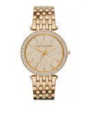 Michael Kors Darci Pave Crystal Stainless Steel Link Watch - GOLD