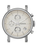 Fossil Boyfriend Chronograph Stainless Steel Watch Case - SILVER