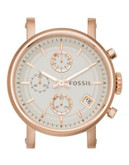 Fossil Boyfriend Chronograph Rose Goldtone Stainless Steel Watch Case - PINK