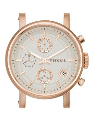 Fossil Boyfriend Chronograph Rose Goldtone Stainless Steel Watch Case - PINK