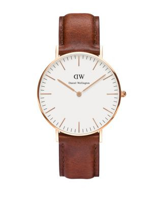 Daniel Wellington St.Mawes Classic 36mm Leather Watch - BROWN